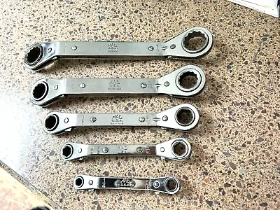 Mac Tools SAE 2-12 PT. & 3-6 PT. OFFSET RATCHETING WRENCH SET 5pc USA • $59.95