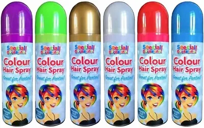 Temporary Colour Hair Spray Wash Out Party Fancy Dress Up Hairspray 200ml Can • £5.99