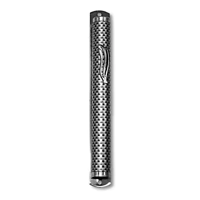 Metal Gray Silver-Tone Pattern Classic Mezuzah Case 6  - Made In Israel • $19.99
