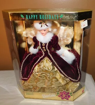 Happy Holidays Special Edition 1996 Christmas Mattel Barbie Doll With Stand • $25
