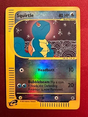 SQUIRTLE 132/165 Expedition REVERSE HOLO RH E-Series Pokemon TCG Card VLP • $45