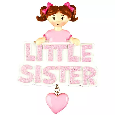 Little Sister Personalized Christmas Tree Ornament • $16.95