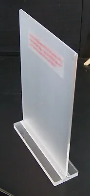 ONE A5 Acrylic Menu / Sign Holder: Clear Leaflet Display Stand With Acrylic Base • £2.50