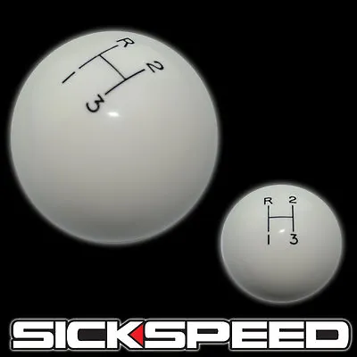 White Gumball Shift Knob 3rul Manual Short Throw Gear Shifter Selector Un2 Kit • $16.05