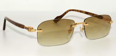 New Sunglasses Gucci Gg1221s 004 L Rimles Gold- Brown Marble / Gold Brown W Logo • $206.99