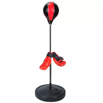 Kids Junior Boxing Punch Bag Speed Ball Set Free Standing  Adjustable Height • $30.99