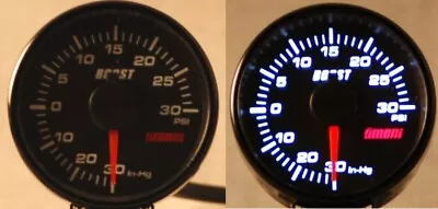 $90 • Buy Omori 45mm Electrical Boost Turbo Gauge VW Audi MR2 White Backlight