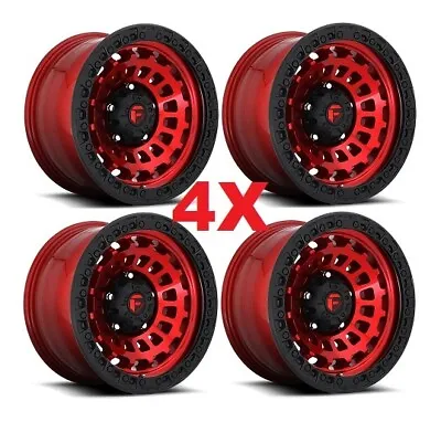 $1379 • Buy 17 Fuel Zephyr Candy Red Wheels Rims Fits Gladiator Wrangler D63217907545
