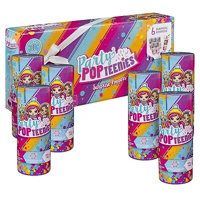 $29.97 • Buy Party Popteenies – Party Pack – 6 Surprise Popper Bundle With Confetti