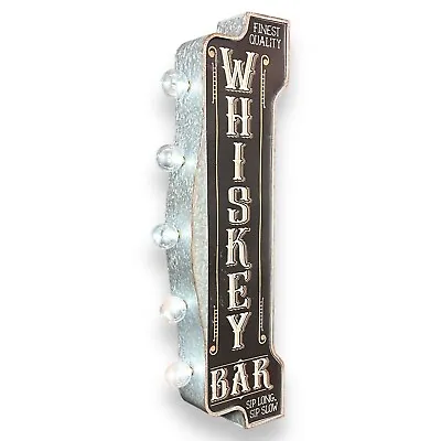 Whiskey Bar Double Sided Vintage Inspired 25  Battery Operated Marquee LED Sign • $65