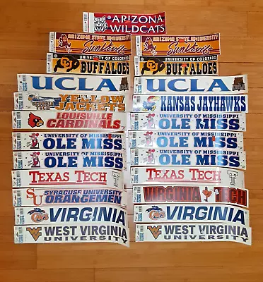 Mixed Bundle Of 21 Window Cling Decal Bumper Sticker NCAA College Sport Team Lot • $9.99