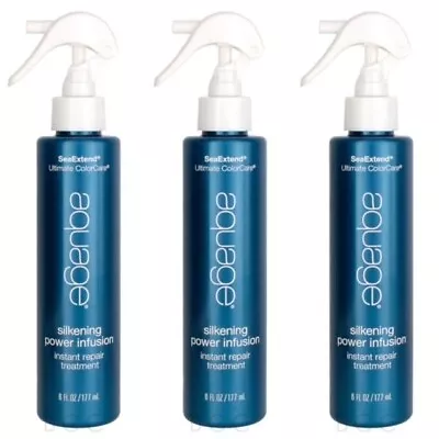 3 PK AQUAGE SEAEXTEND SILKENING POWER INFUSION INSTANT REPAIR HAIR TREATMENT 6oz • $39.95