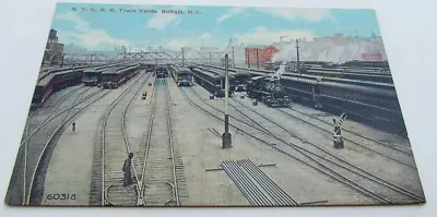 VINTAGE POSTCARD N.Y.C.R.R. RAILROAD TRAIN YARDS BUFFALO NY Railway • $12.99