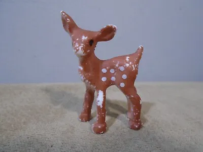 Vintage Miniature Spotted Deer Fawn 1.5” Figure Unbranded (vin157) • $11.99