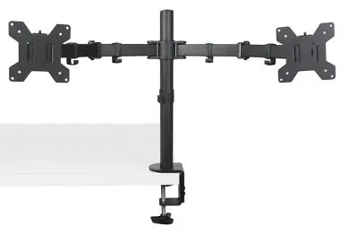 Dual Monitor Desk Mount Stand Heavy Duty Fully Adjustable Screens 27  33LBS • $39.47