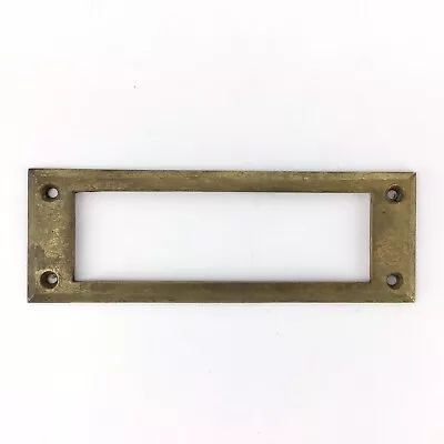 Vintage Solid Cast Brass Door Mail Slot Back Plate • $14.99