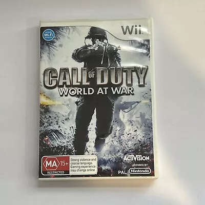 Call Of Duty World At War - Nintendo Wii - AUS PAL Complete With Manual • $14.95