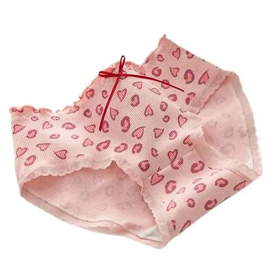 Heart Plaid Cartoon Strawberry Bear Panties Female Lingeries Briefs Plaid Thong • £3.40