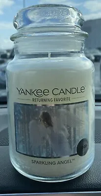 Yankee Candle  SPARKLING ANGEL  Festive ~ Large 22 Oz. ~ WHITE LABEL~ RARE ~ NEW • $32.95