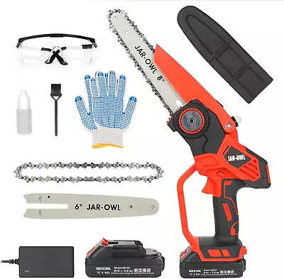 Jar-Owl Mini Chainsaw Portable Chainsaw Cordless 6 Inch And 8 Inch Chains With • $94.99