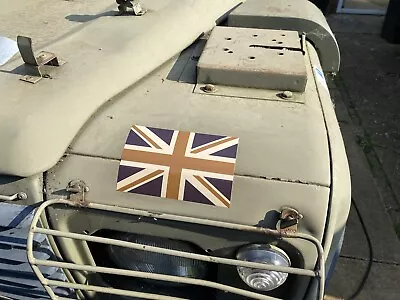 Land Rover Wolf Wmik Snatch Defender 2x Army Desert Union Jack Flag Sticker • £4.59