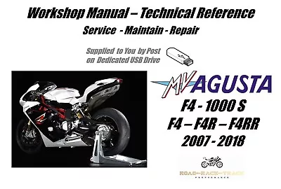 Workshop Manual USB MV Agusta F41000 F4 F4R F4RR 2007 - 2018 • $18.64