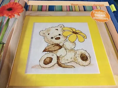 (D99) Lickle Ted & Flower Cross Stitch Chart • £1.40