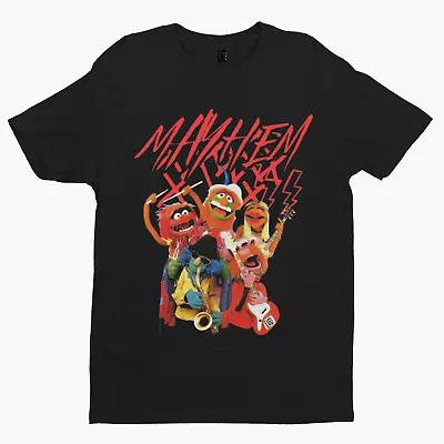 Mayhem T-Shirt - Muppets Funny Retro Animal Cartoon Drummers Band • £8.39