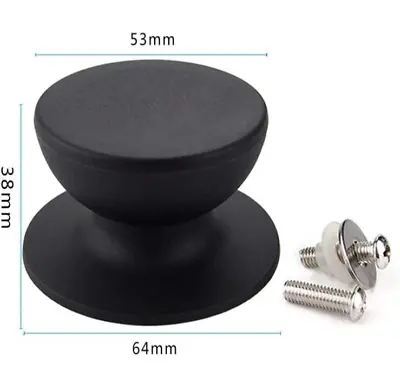 £6 • Buy 6pcs Universal Pot Lid Cover Knob Replacement Anti-Heat Circular Handgrip Black