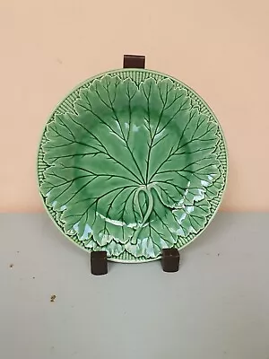 Wedgwood Green Glazed Majolica Cabbage Leaf Plate Oct 1932 Good Condition  • £4.05