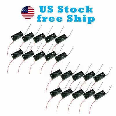 20pcs Battery Holder Case Clip Box 6  Wire Lead For 1 X C R14 Battery Free Ship • $14.97