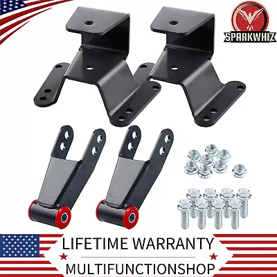 4  Drop Hanger Shackles Leaf Spring Lowering Kit For Chevy GMC C10 2WD 1973-1987 • $74.89