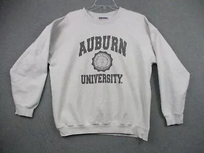 Vintage Auburn Tigers Sweatshirt Large Adult Gray Print Logo Soft Cotton • $15.09