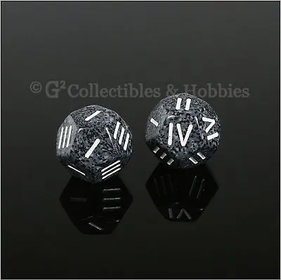 NEW 2 Roman Numeral D4 12 Sided RPG Dice Urban Camo Speckled Game Die Chessex  • $2.99