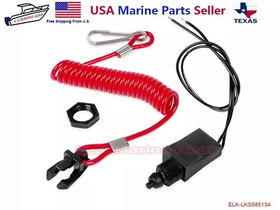 Johnson Evinrude OMC BRP Outboard Kill Stop Switch Safety Tether Lanyard • $35.25