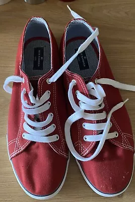 Size 10 Men’s Red Deck Shoes By Blue Harbour. New As Never Been Worn. • £8