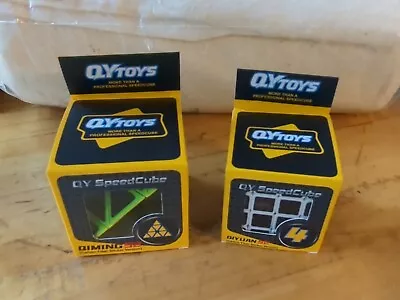 Cube Puzzle Set Of 2 QiYi Qiming Pyramid Magic Speed Twist Toy & 4x4 Cube NIB • $8