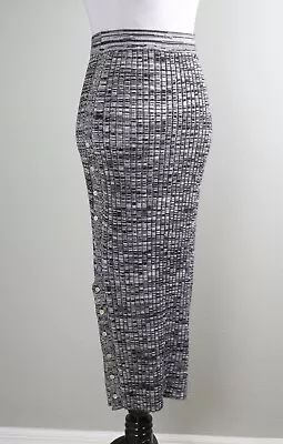 HOUSE OF HARLOW 1960 $178 Ribbed Stretch Button Detail Midi Skirt Size XS • $24.99