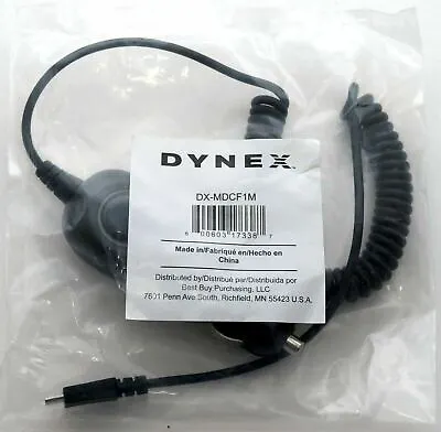 NEW SEALED Dynex Micro-USB BLACK Car Travel Charger Vehicle Adapter 6' Phone Gps • $5.69