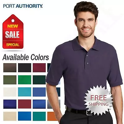 Port Authority Mens Short Sleeve Wrinkle Resist Golf Polo Shirt K500 • $16.95