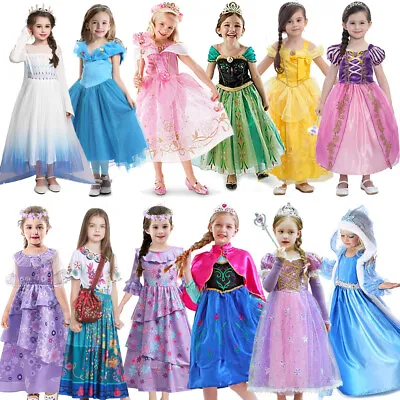 £13.32 • Buy Girls Cinderella Rapunzel Frozen Elsa Dress Up Party Cosplay Princess Kids Gift