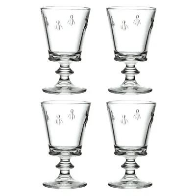 La Rochere Bee Stemmed Glass Set Of 4 - Wine/Water Glass -240ml- Made In France • £28.90