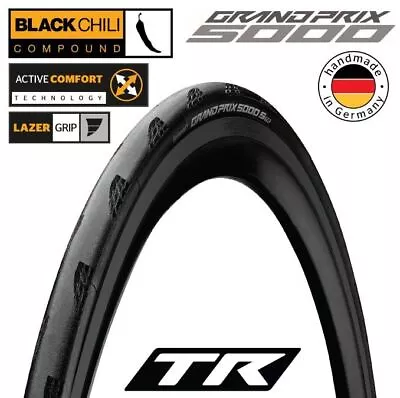 Continental Folding Tyre Road Grand Prix 5000 S TR 700x30C Black • $131.24