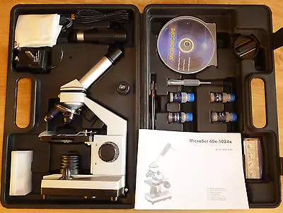 Biological Microscope With Digital Eyepiece & Free Extras In Carrying Case Sale • £89