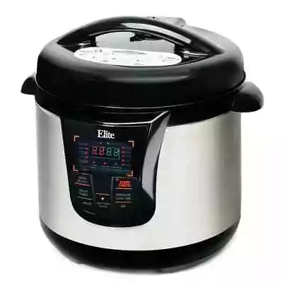 Elite Platinum 6Qt Pressure Cooker Black/Stainless Steel - NEW • $109