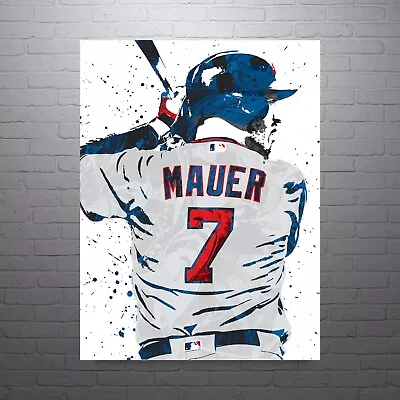 Joe Mauer Minnesota Twins Sports Print Man Cave-FREE US SHIPPING • $17.63