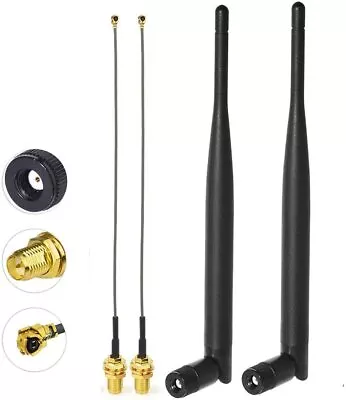 Bingfu Dual Band WiFi 2.4GHz 5GHz 5.8GHz RP-SMA Male Antenna 15cm 6inch U.FL IPX • $8.80