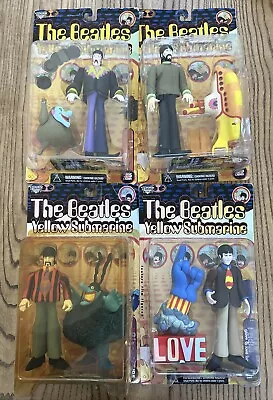 The Beatles Yellow Submarine COMPLETE SET Action Figures 1999 McFarlane Toys NOS • $179.99