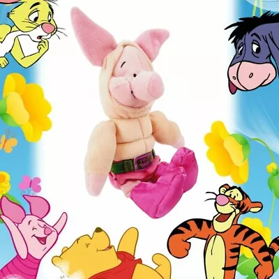 Disney Wrestling Pooh & Pals Piglet Plush 9  Muscly Costume 100 1WF • $25