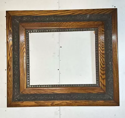 Fantastic Victorian Tiger Oak Frame Ornate For Mirror Hall 1890 Carved • $225